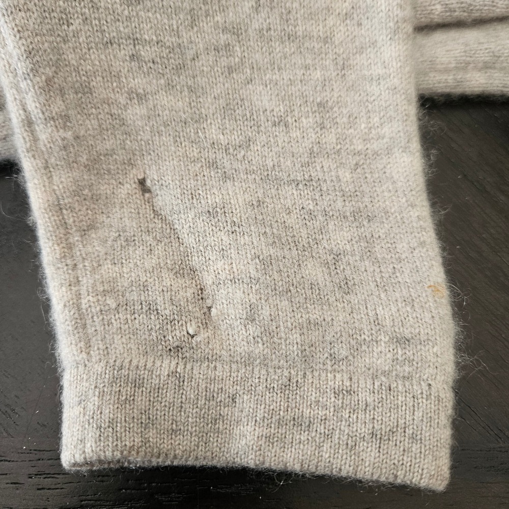 Vtg J.Crew 100% Cashmere Gray Sweater XXS FALL 2004 AS-IS Read Description - Picture 10 of 10